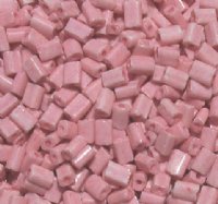 50g 5x4x2mm Opaque Dark Pink Tile Beads